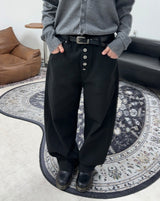 Kael Button Fly Curved Pants