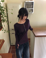 Dandi Tencel Button Long-Sleeve T-Shirt