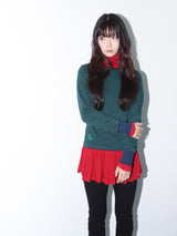 ラブユーソングスリーブT (NAVY & GREEN)