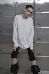 [MADE] beads long sleeve T_WHITE