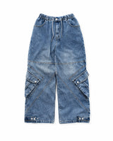 Skull Dart Wide Cargo Denim Pants