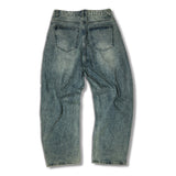 Usual Balloon Front Cut Denim Pants - 4COLOR