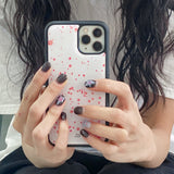 sprinkle paint epoxy case. red