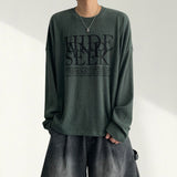 Summer Hide Loose Fit Long Sleeve Knit Tee 