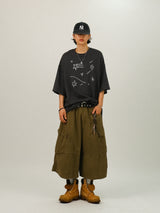 EA Washed Cargo Banding Bermuda Pants 