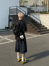 リネンカーペンターデニムハーフパンツ 2C