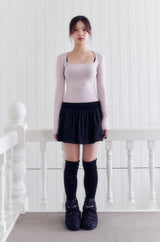 Deep Square Neck Top (PINK)
