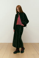 COLLECTION SOFT VELVET WOVEN JUMPER [BLACK]
