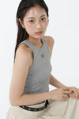 ALL-DAY SLEEVELESS TOP_MELANGE GRAY