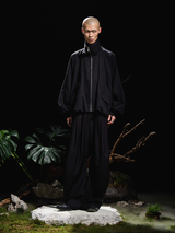 RELABEL 24AW Chrysalis - Silence Machete Cut And Pleated Three-dimensional Pleated Deconstructed Suit Trousers
