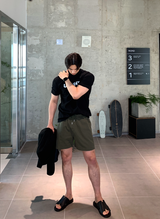 Aubre Unstint Lettering Muscle Fit Short Sleeve