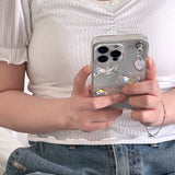Bubble ribbon heart resin jelly hard case (Resin case)