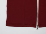 ROUND TWO WAY COLLAR ZIP (WINE RED)