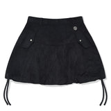 COLLECTION SUEDE PUMPKIN SKIRT [CHARCOAL]