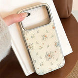 Vintage Coated Flower Print iPhone Case