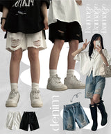 Bei Damage Half-Length Pants