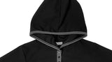 Chive Button Stripe Hood Brushed T-Shirt