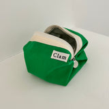 Clam round pouch _ Vivid green