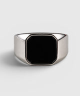 NR-301 Black Onyx Square Signet Ring