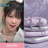 [SNSD Taeyeon Piercing] Love Planet Huggies Piercing - Silver Color