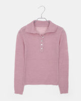 Bekil Henry Neck Collar Wool Long Sleeve Knit