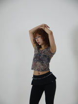 back open capsleeve tee_grey