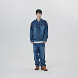 BINDING POINT DENIM JACKET
 - BLUE