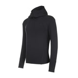 SLIT LONG SLEEVE HOODIE [BLACK]