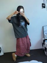 BIG BIG POCKET OVER BERMUDA 🤎🤍❤🖤5COLOR