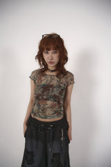 back open capsleeve tee_green