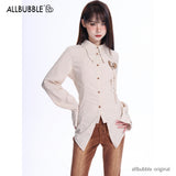 allbubble ラブエンブロイダードシャツ