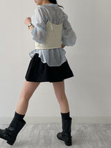 Tiered Flare Mini Skirt