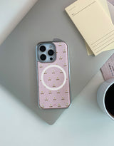 [MADE]プチピンク シルバーエポキシ MagSafe iPhoneケース
