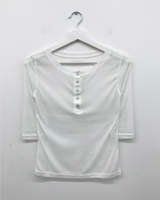 Ets Sheer Henley Neck Sleeveless T-shirt (4color)
