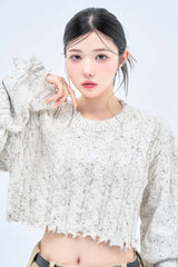 ロングスリーブミックスニット / long sleeve mix knit