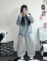 BELT SNAP POINT BALLOON TRAINING PANTS 🩶🖤🤍3COLOR