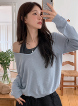 #RB Halter Neck Layered Loose Knit (5color)