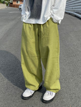 Pink light green pants pastel cotton balloon pants 3C