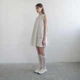 Cream Ruffle Mini Dress