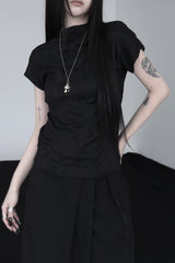 pleated turtleneck T (2color)