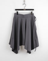 Fabel Ribbon Strap Unbalanced Cutting Midi Skirt