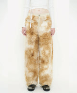 FAKE FUR STRAIGHT PANTS