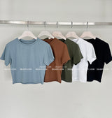 5カラーベーシッククロップTシャツ