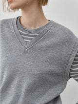 (VT-0275)ESSENTIAL WOOL FIA KNIT VEST