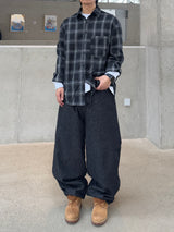 Plaid Loose Check Shirt (No.853)