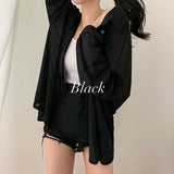 [Required ❤ / Selling 100,000 copies] Hack! Feminine fit see-through collar long shirt;6col