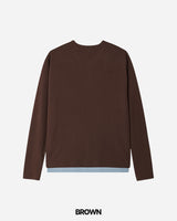 Rib Layered Henley Long Sleeve