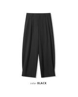 (UNISEX) ピンタック ストライプ ワイド スラックス