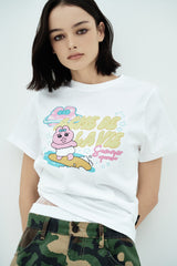 25SS ウーマンサーフィンオパンチュウサギスタンダード半袖Tシャツ ホワイト
