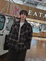 3 TAP Hairy Wool Check Jacket (2color)